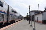 Amtrak Train # 14 on left and San Luis Obispo Station building on right